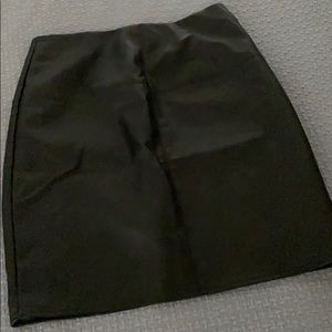 Mini leather skirt